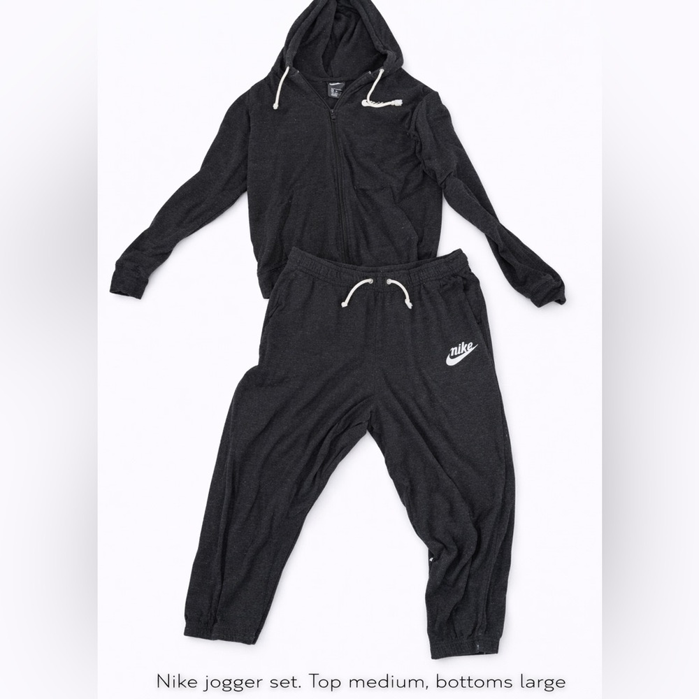 Nike Charcoal Tracksuit with White Accents